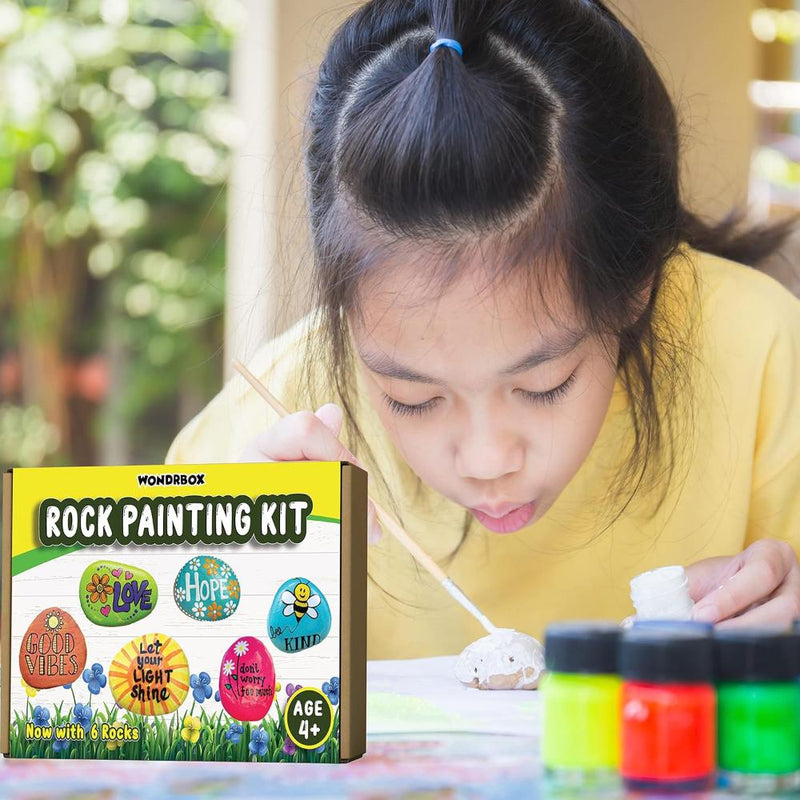 Wondrbox Glow In The Dark Rock Painting Kit