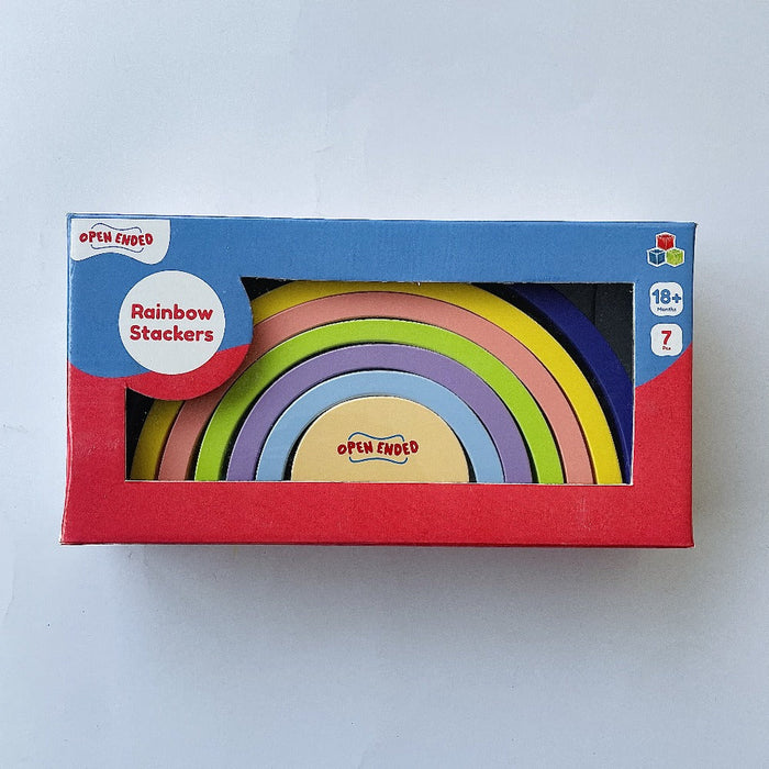 Wooden Rainbow Stacker 7 Piece-Preschool Toys-Open Ended-Toycra