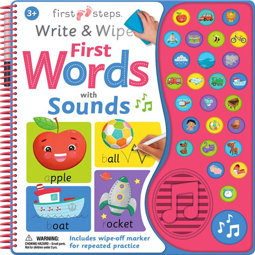 Write And Wipe First Words with Sound-Activity Books-SBC-Toycra