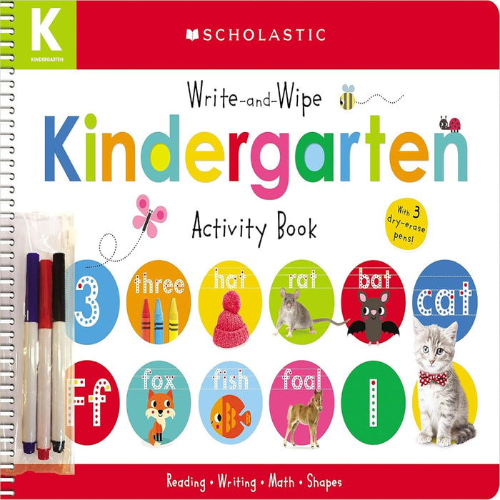 Write And Wipe Kindergarten Activity Book-Activity Books-RBC-Toycra