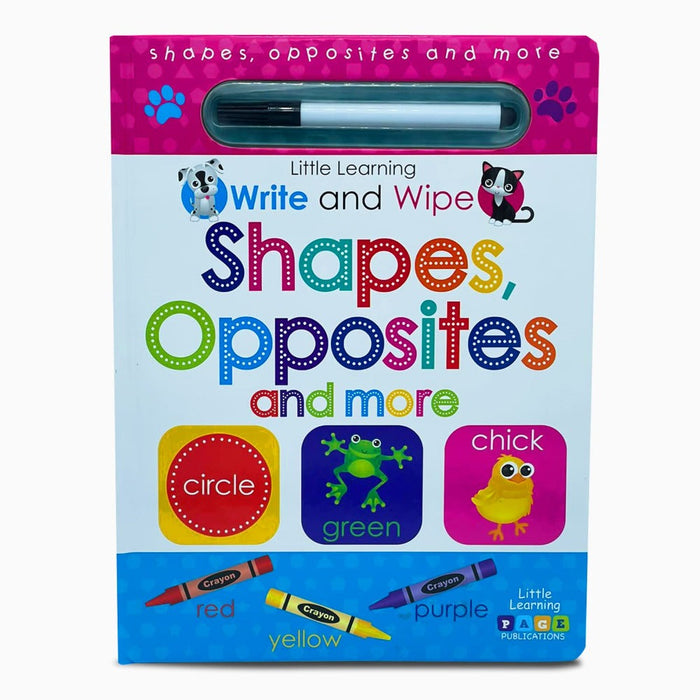 Write And Wipe Shapes, Opposite And More-Activity Books-RBC-Toycra