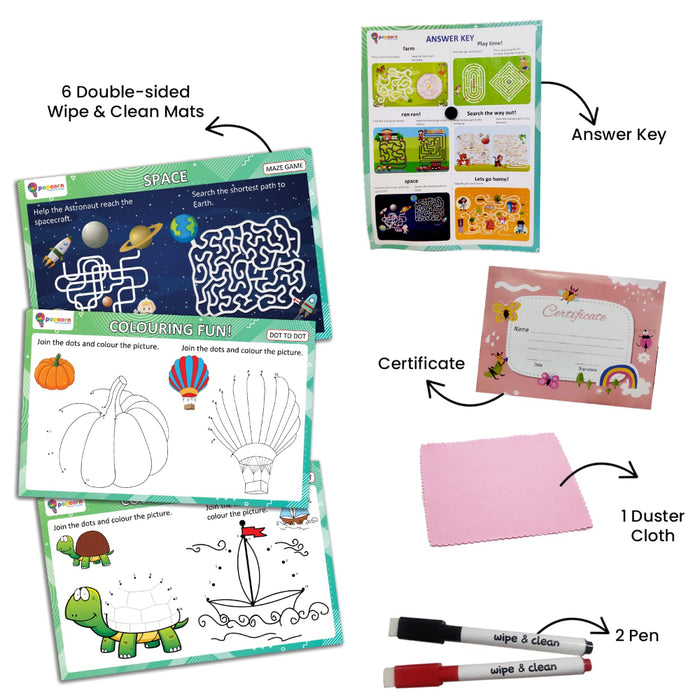 Write & Wipe Activity Mats-Activity Books-Pegasus-Toycra