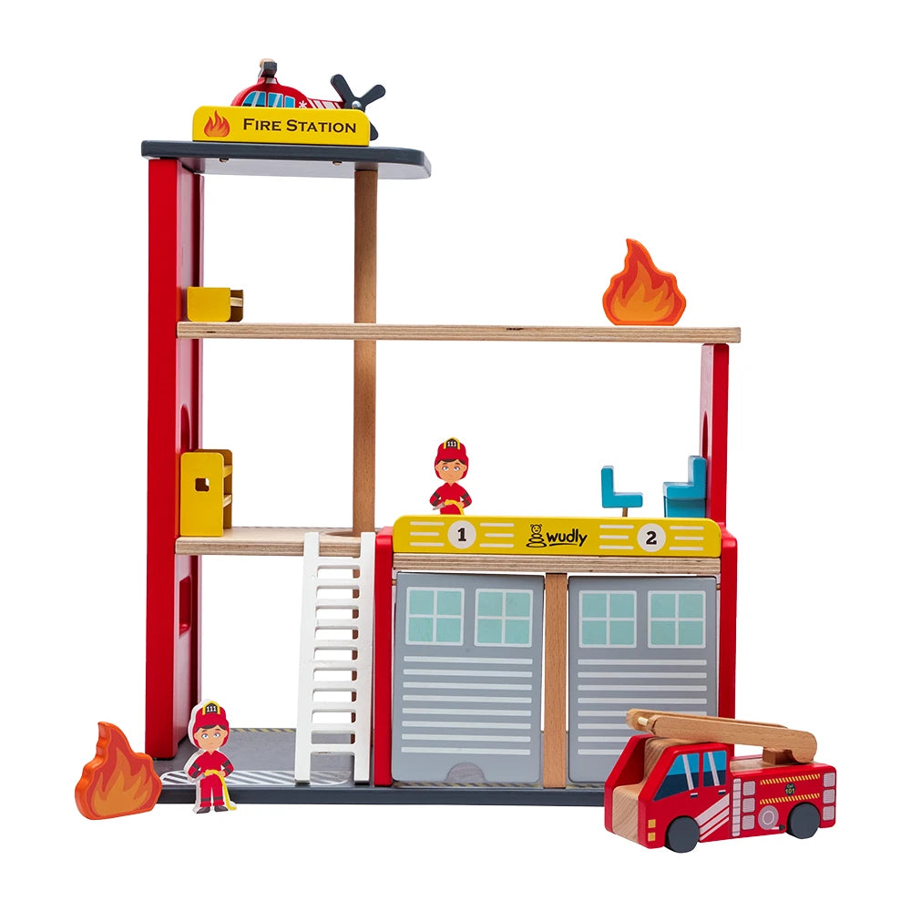 Wudly Toys Fire Station 2603 — Toycra