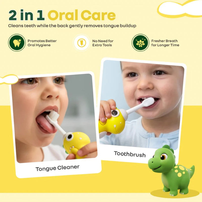 R For Rabbit Tiny Smiles Dino Kids Toothbrush