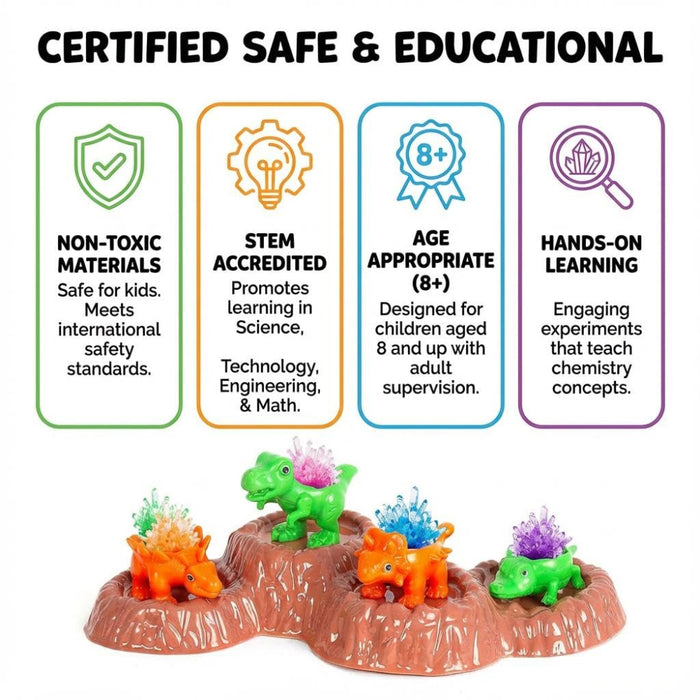 Youreka Dino-Mite Crystal Lab – STEM Chemistry Kit-STEM toys-Youreka-Toycra
