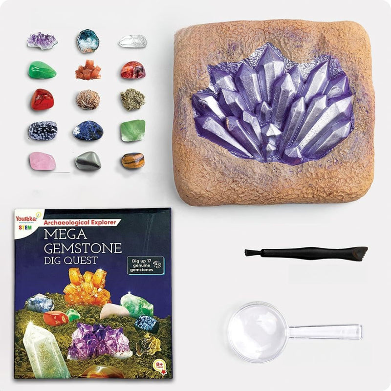 Youreka STEM Mega Gemstone Dig Quest Archaeological Explorer Kit