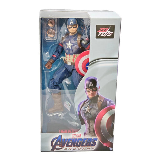 ZD Toys Marvel Avengers Captain America Action Figure with Plastic Stand-Action & Toy Figures-ZD Toys-Toycra
