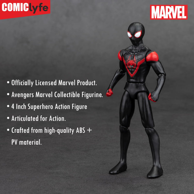 ZD Toys Marvel Miles Morales 4-Inch Spider Universe Superhero Action Figure