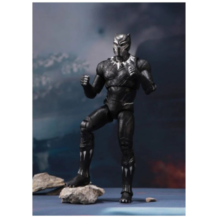 ZD Toys Marvel Series Black Panther With Holder 7 Inch-Action & Toy Figures-ZD Toys-Toycra
