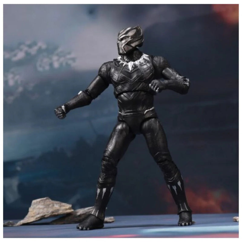 ZD Toys Marvel Series Black Panther With Holder 7 Inch