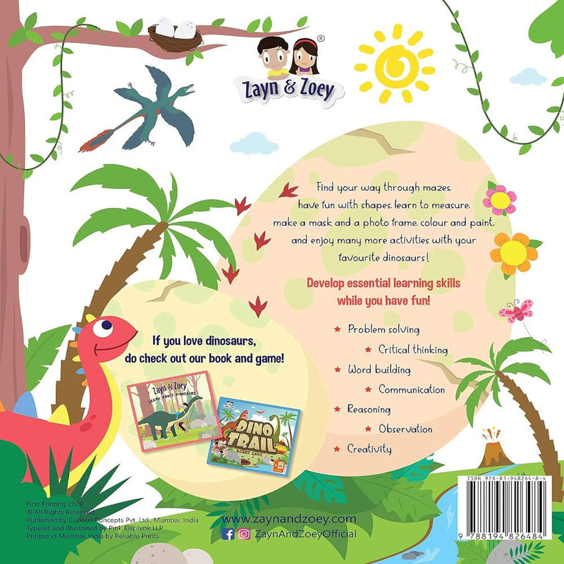 Zayn & Zoey Dinosaur Activity Book