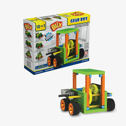 Zephyr Blix Gear Box Motorised Gear Changing Car (100+ Pieces)-STEM toys-Zephyr-Toycra