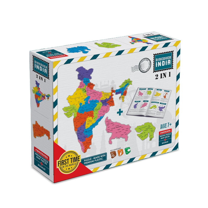 Zephyr Discover India 2 In 1, Puzzles & Educational Toy