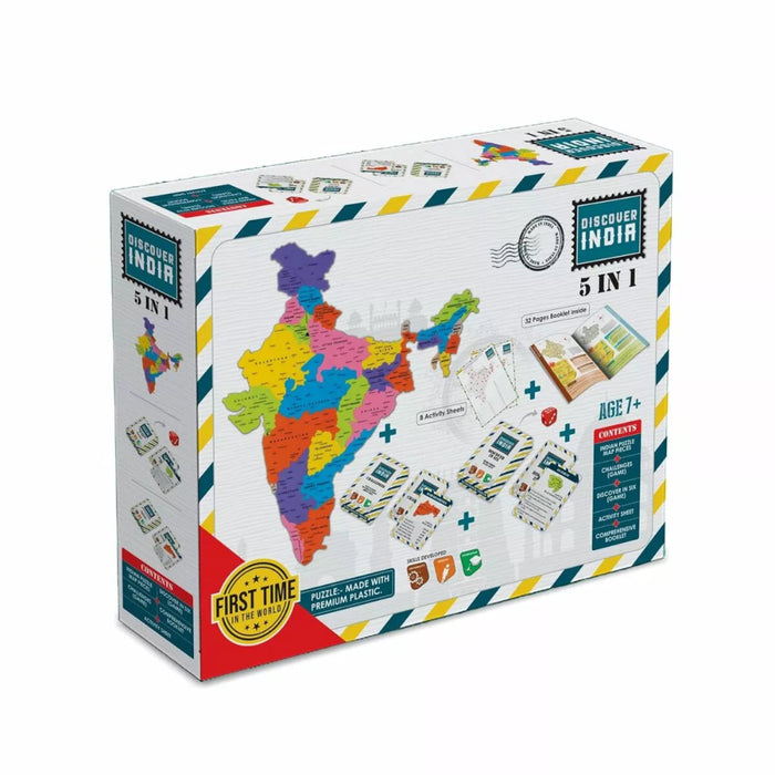 Zephyr Discover India 5 In 1-Puzzles-Zephyr-Toycra