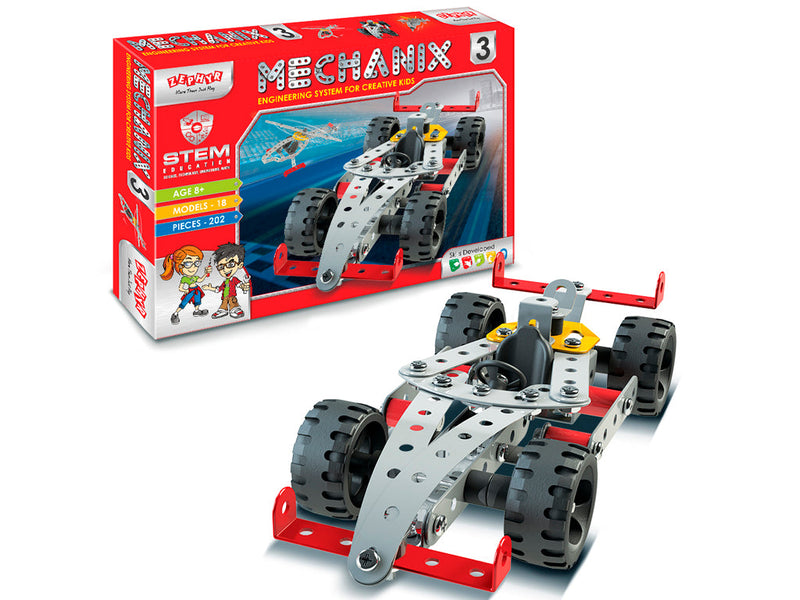 Zephyr Mechanix - 3 Constuction Set (202 Pieces)