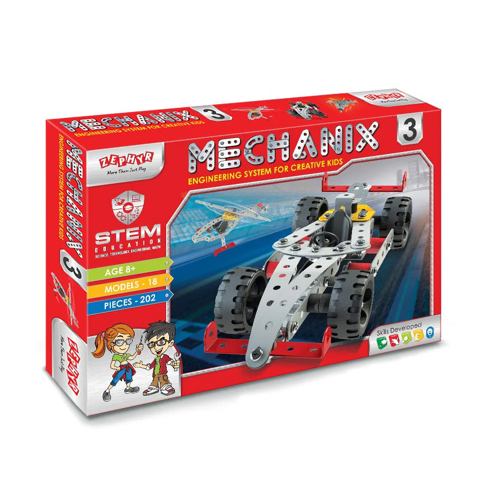 Zephyr Mechanix - 3 Constuction Set (202 Pieces)