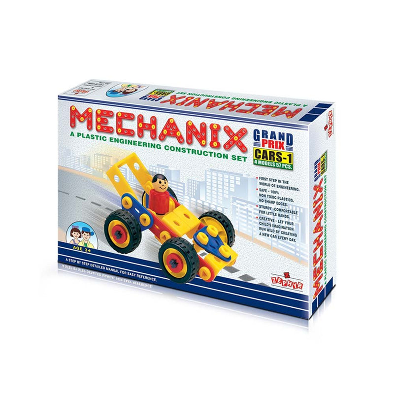 Zephyr Mechanix Cars-1 Plastic Construction Set (57 Pcs)