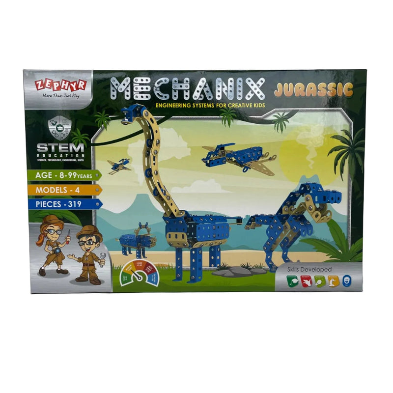 Zephyr Mechanix Jurassic Engineering Systems For Creative Kids (319 Pieces)