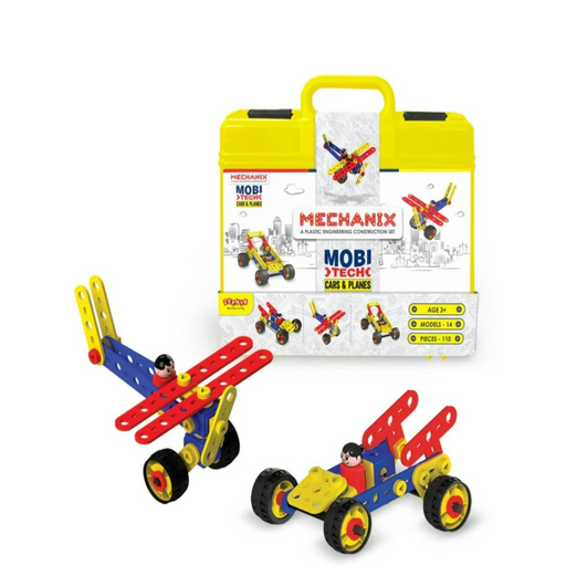 Zephyr Mechanix Mobi Tech Cars & Planes - 110 Pieces-STEM toys-Zephyr-Toycra