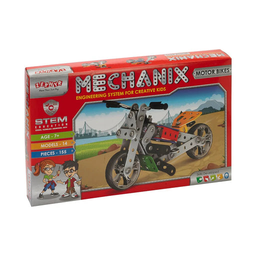 Zephyr Mechanix Motorbikes Construction Set (155 Pieces)-Construction-Zephyr-Toycra