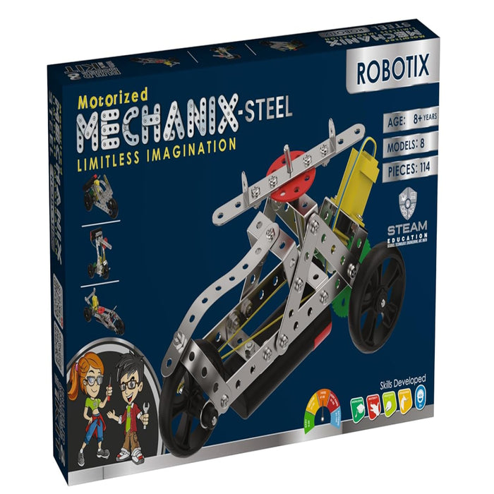 Zephyr Mechanix Steel Robotix Engineering System for Creative Kids STEAM Education Toy-Construction-Zephyr-Toycra