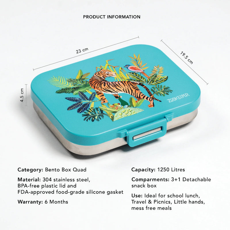 Zookeeper Better Bento Quad Boxes