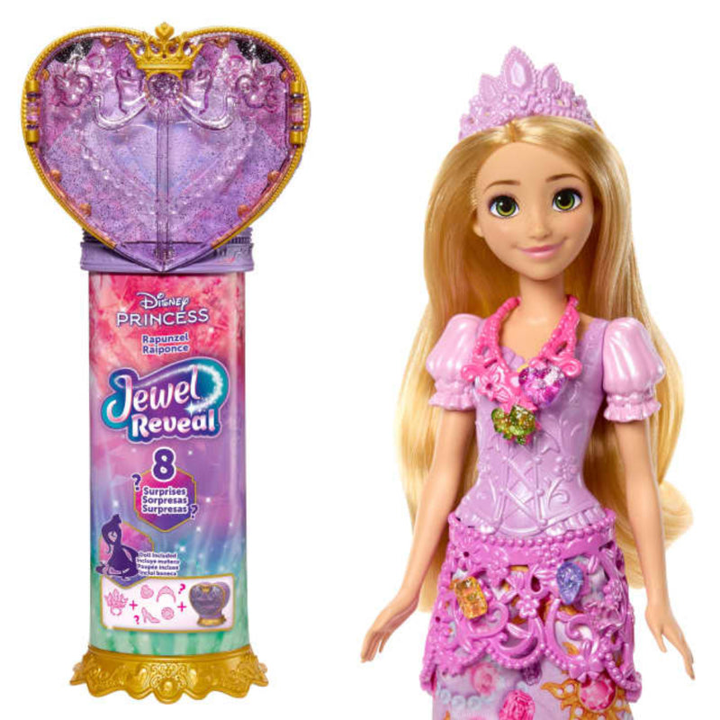 Disney Princess Jewel Reveal Rapunzel Fashion Doll W/ 8 Surprises
