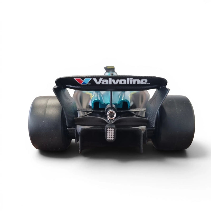 Bburago Aston Martin AMR25 Formula Race Diecast Car with Helmet