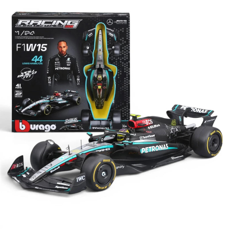 Bburago 1/24 Scale Mercedes-AMG F1W15 Formula 1 #44 Lewis Hamilton Model Kit