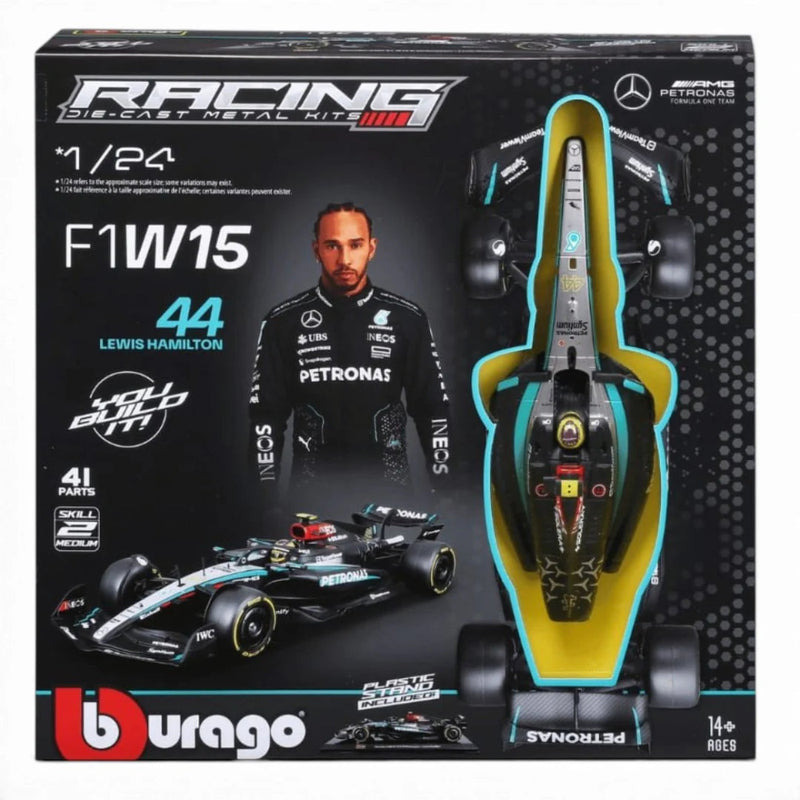 Bburago 1/24 Scale Mercedes-AMG F1W15 Formula 1 #44 Lewis Hamilton Model Kit