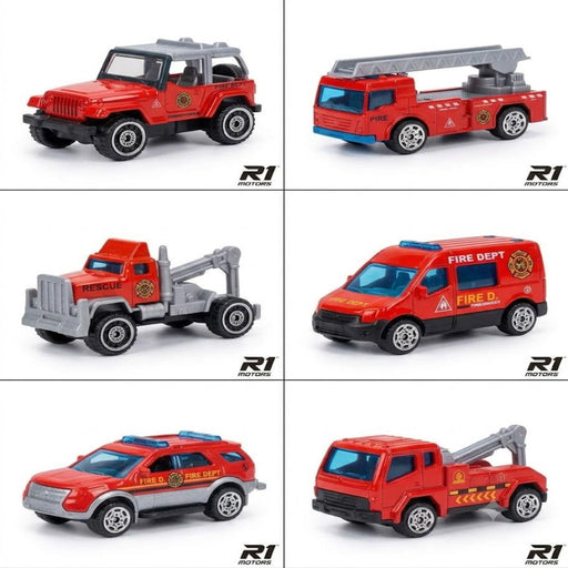 K.V Toys Quco R1 Motors 1:64 Die-Cast Emergency & Military Vehicle Set Collection