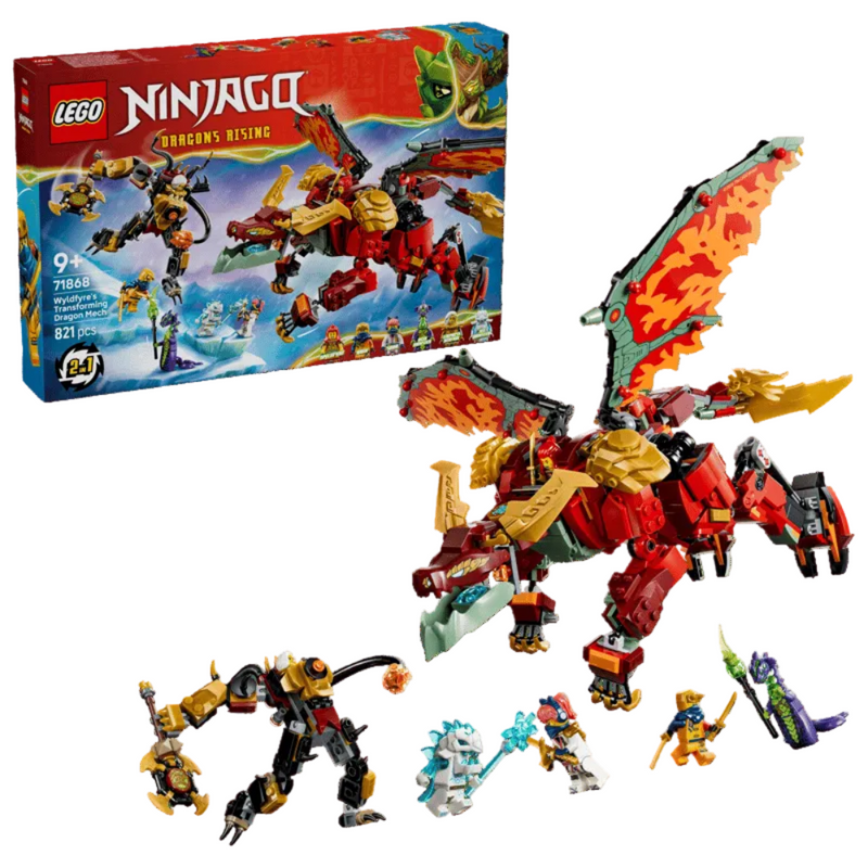 Lego 71868 Ninjago Wyldfyre's Transforming Dragon Mech (821 pcs)