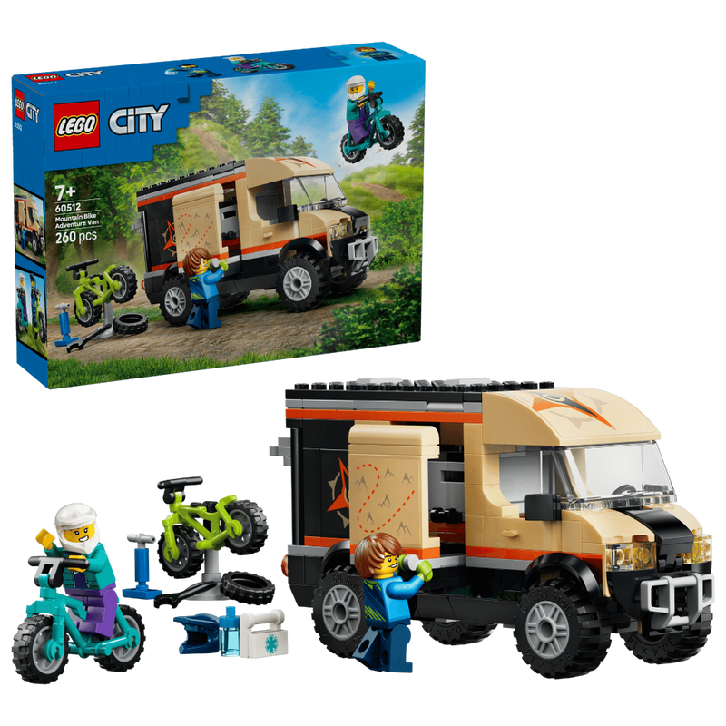 Lego 60512 City Mountain Bike Adventure Van (260 Pieces)