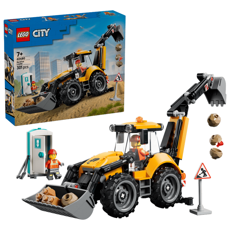 Lego 60480 City Yellow Backhoe Loader (301 Pieces)