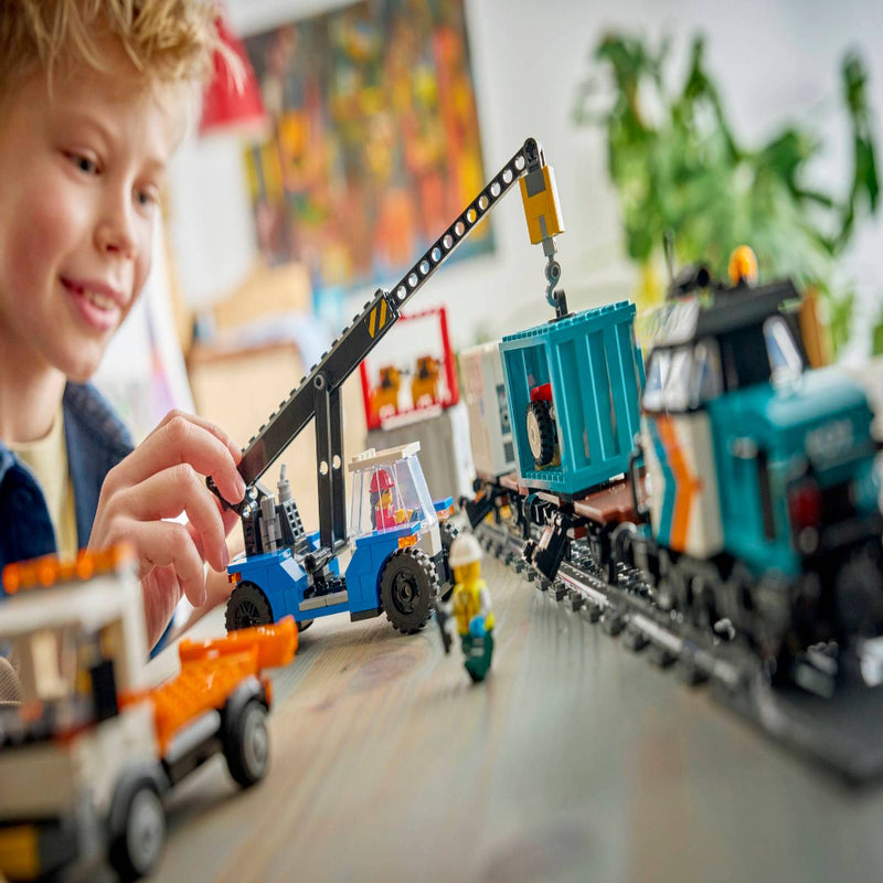 Lego 60509 City Harbor Freight Train With Crane & Truck (803 Pieces)