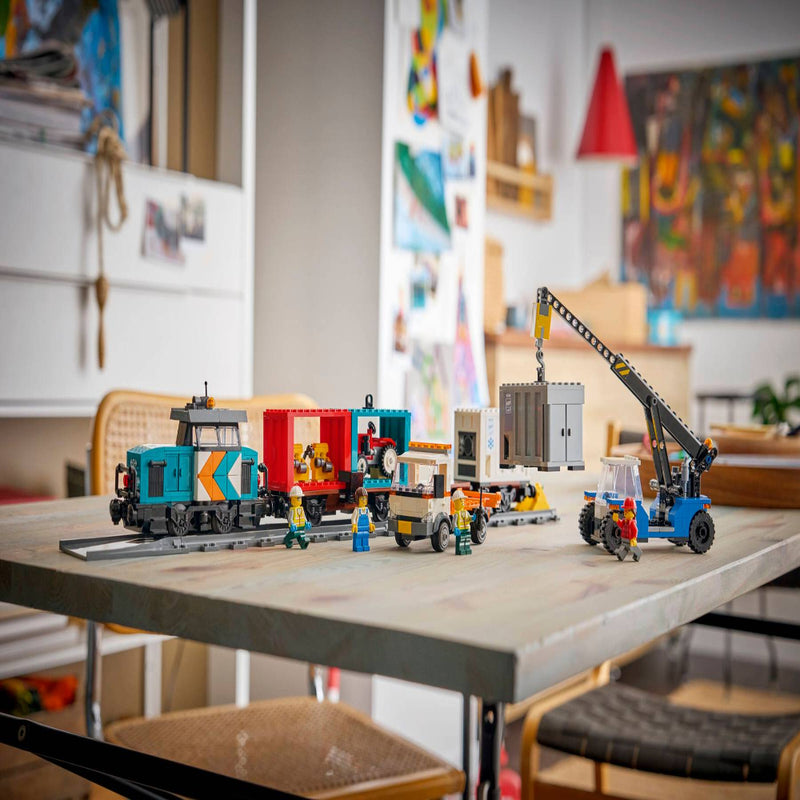 Lego 60509 City Harbor Freight Train With Crane & Truck (803 Pieces)