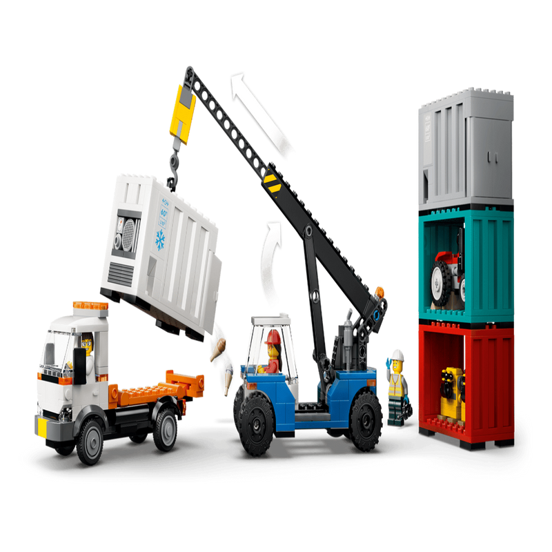 Lego 60509 City Harbor Freight Train With Crane & Truck (803 Pieces)