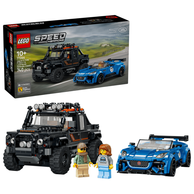 Lego 77264 Speed Champions Jaguar Project 7 &Land Rover Defender (740pcs)