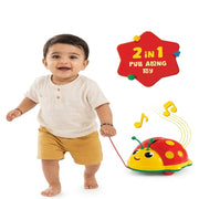 Funskool 2-in-1 Pull Along Ladybug Toy