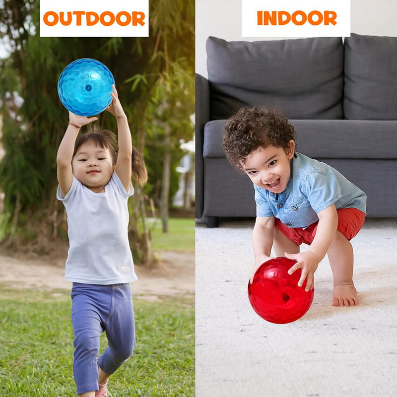 Shakti Toys LED Play Ball 6 Inch Motion Sensor Light-Up Bouncing Ball
