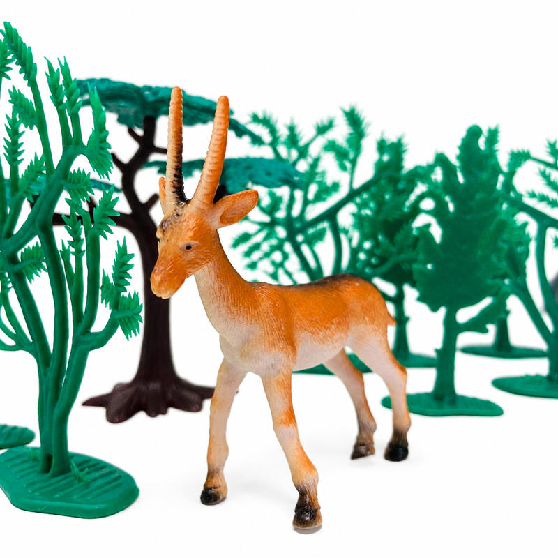 Open Ended Wild Animals Playset - 30 Pcs