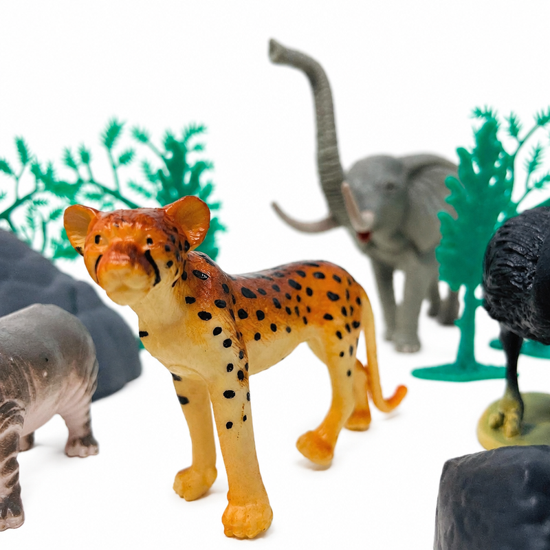Open Ended Wild Animals Playset - 30 Pcs