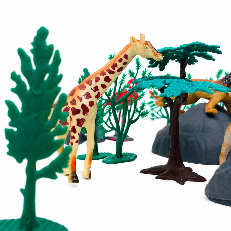 Open Ended Wild Animals Playset - 30 Pcs