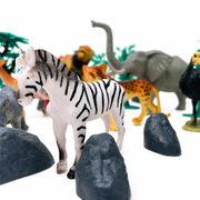 Open Ended Wild Animals Playset - 30 Pcs