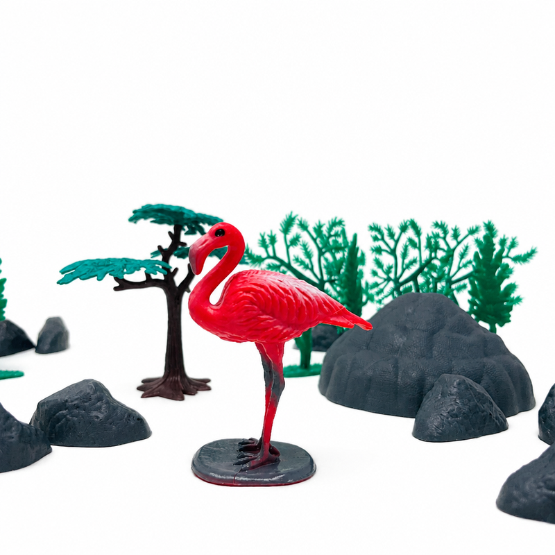 Open Ended Wild Animals Playset - 30 Pcs