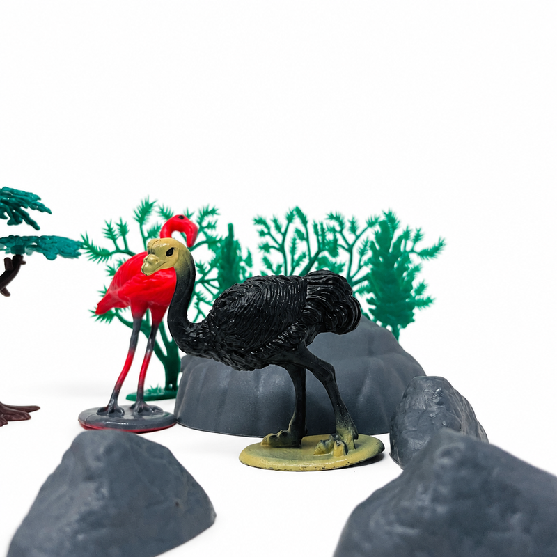 Open Ended Wild Animals Playset - 30 Pcs