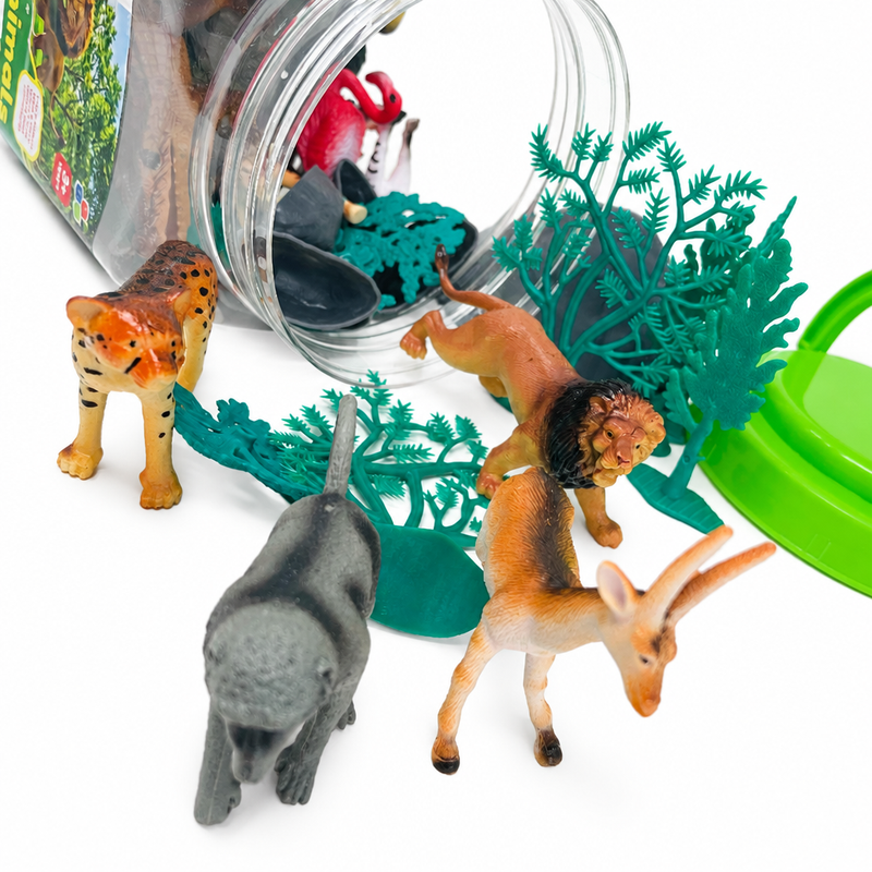 Open Ended Wild Animals Playset - 30 Pcs