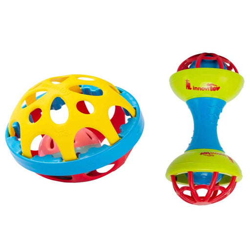 innovitoy 2 pc Rattle Set ( Multi Color)-Infant Toys-Innovitoy-Toycra