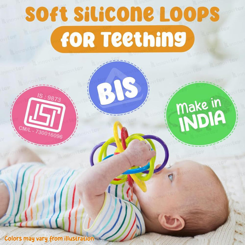 innovitoy Loopitoy Tube Teether - Multi Color