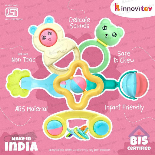 innovitoy My First Gift Premium Rattle Set - Multi Color-Infant Toys-Innovitoy-Toycra